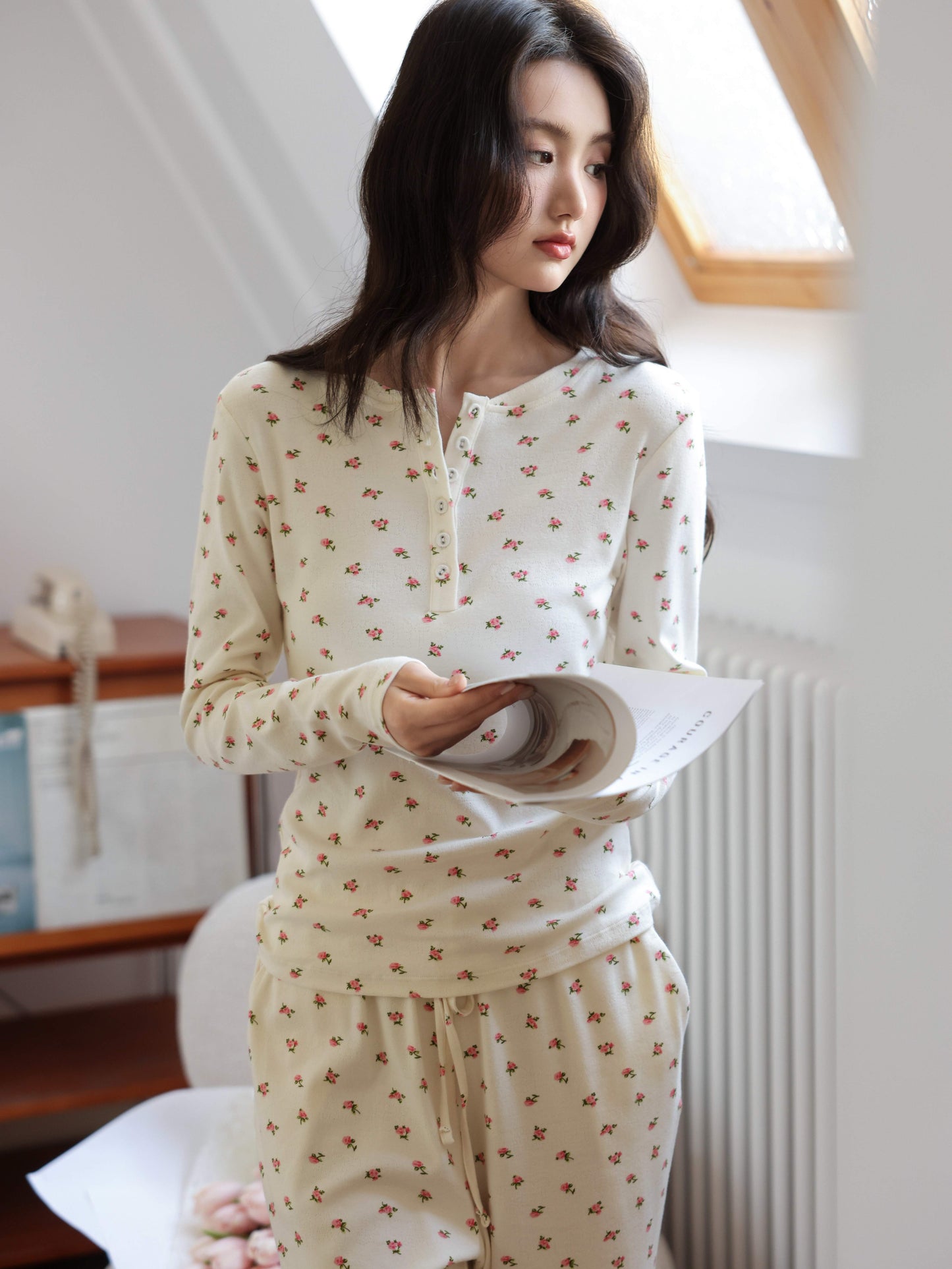 Soft Bloom Long Sleeve Pajama set