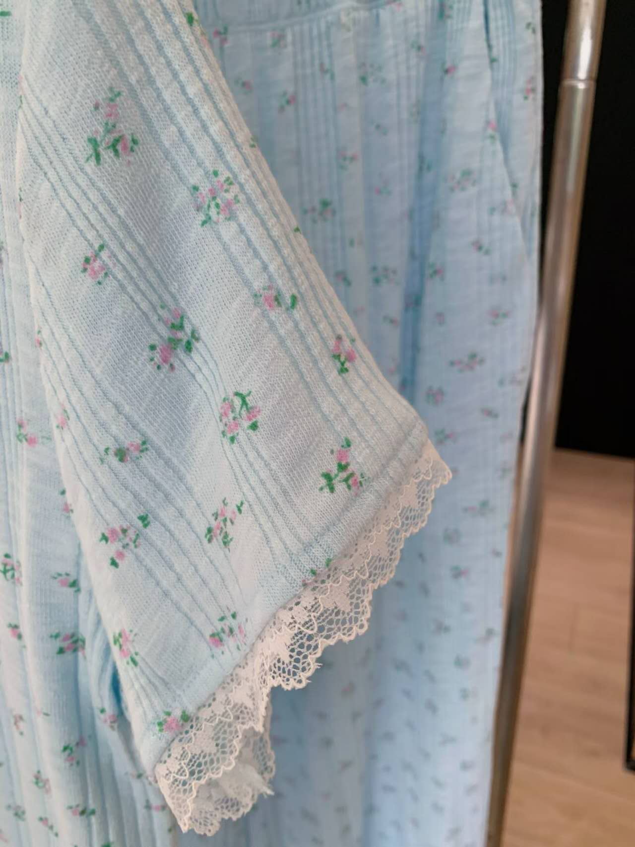 Floral Ribbed Pajama Set