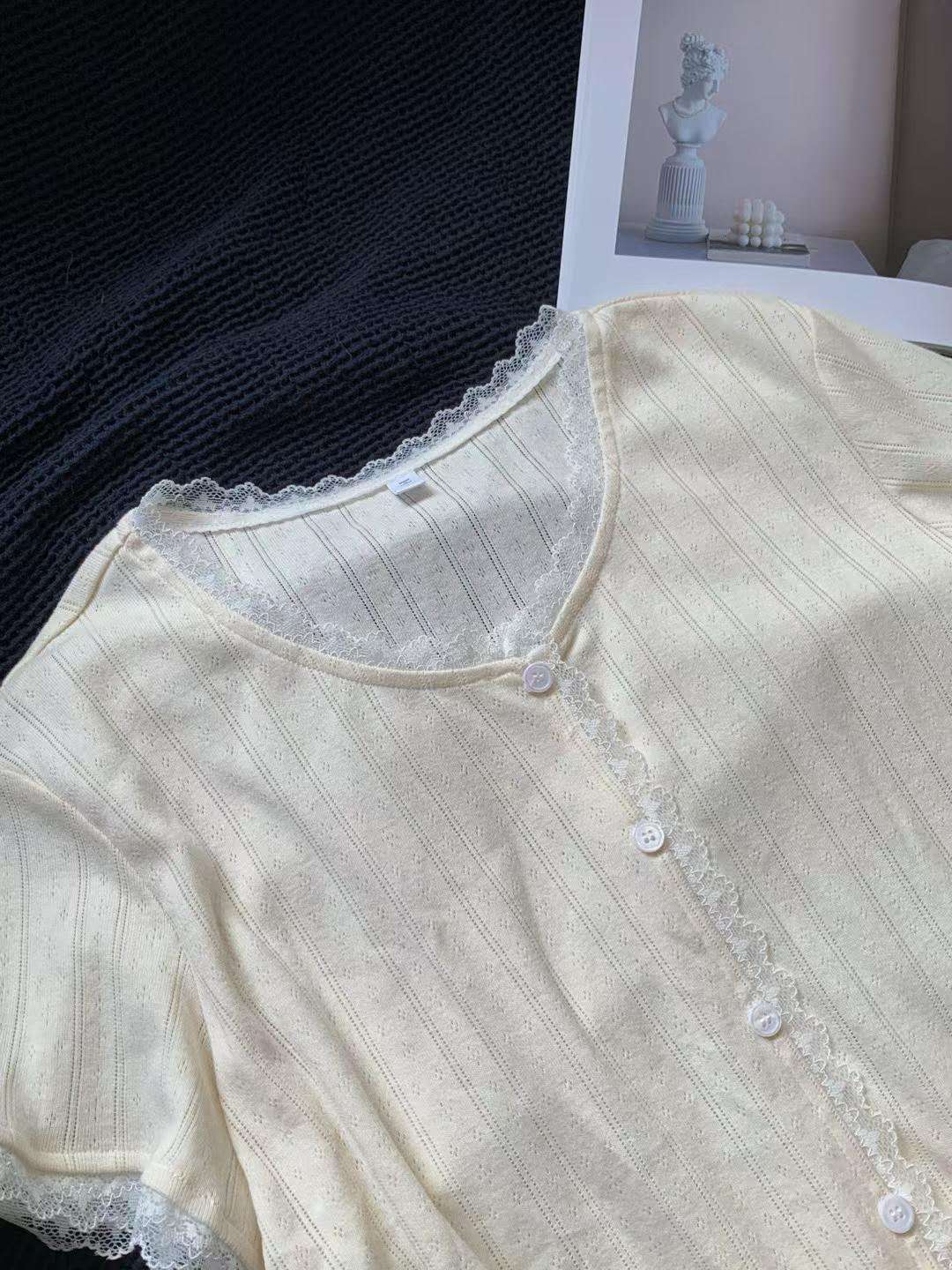 Soft Lace Cotton Pajama Set