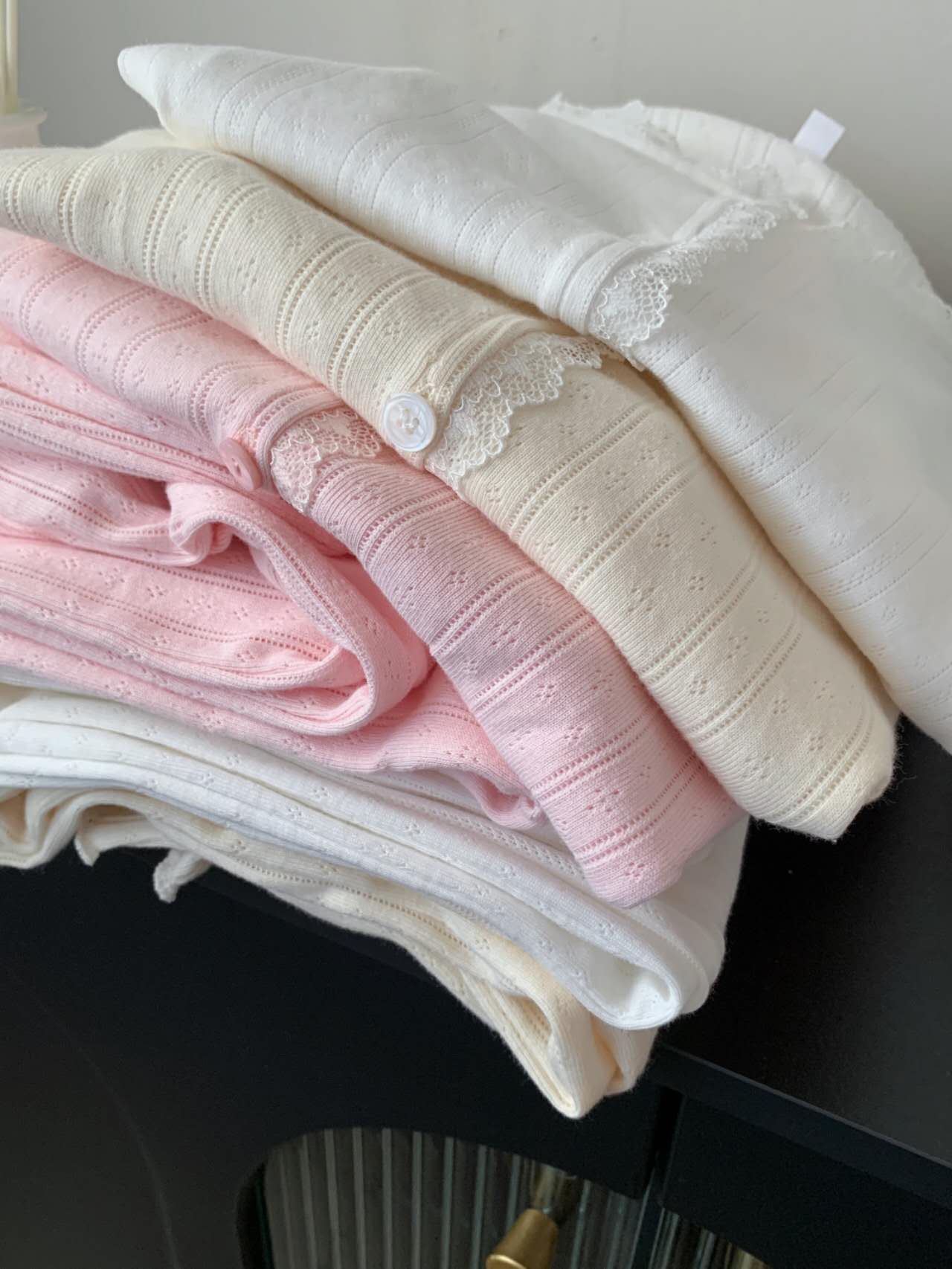 Soft Lace Cotton Pajama Set